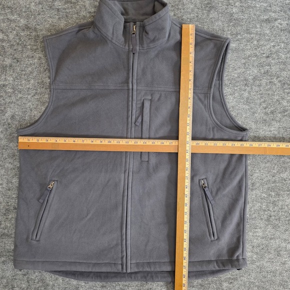 Duluth Trading Co Vest Mens Size‎ XL Gray Full Zip Pockets Outdoors Fleece - Picture 8 of 10
